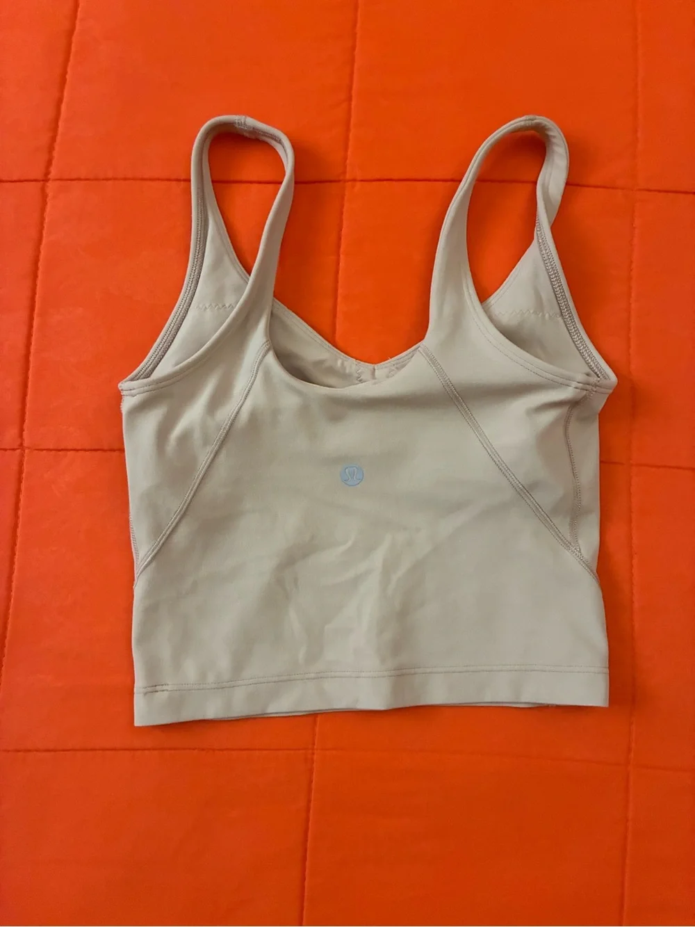 Lululemon sports Bra Womens 0 Beige Running & Gym Athletic Sportswear Casual
